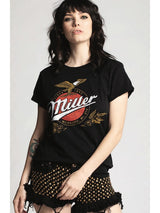 Miller Roll Sleeve Two Hits Tee Black