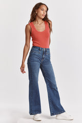 Fiona High Rise Flare Jeans Tempo