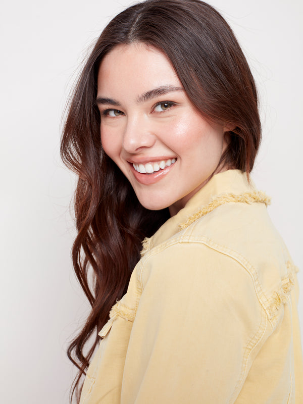 Stretch Twill Jean Jacket Banana