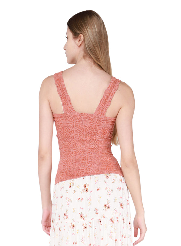 Floral Textured Knit Tank
