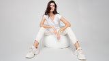 Frayed Hem Denim Pant Natural