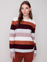 Stripes Crew Neck Sweater Powder
