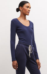 Sirena Rib Long Sleeve Shirt Inca