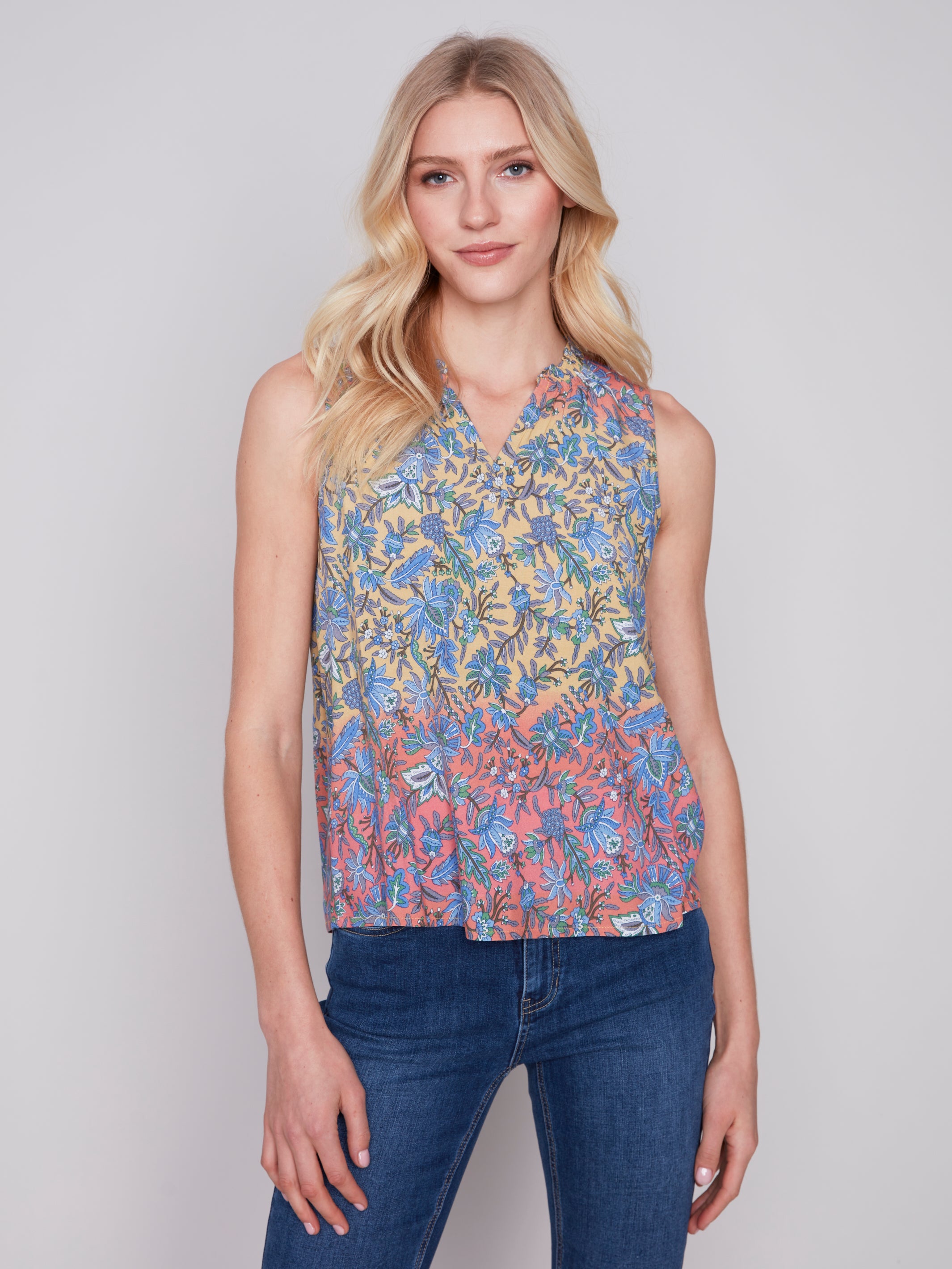 Sleeveless Ruffle Neck Top Glory