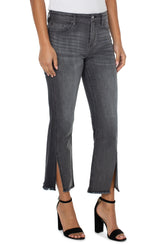 Hannah Forward Seam Slit Crop Flare Morel