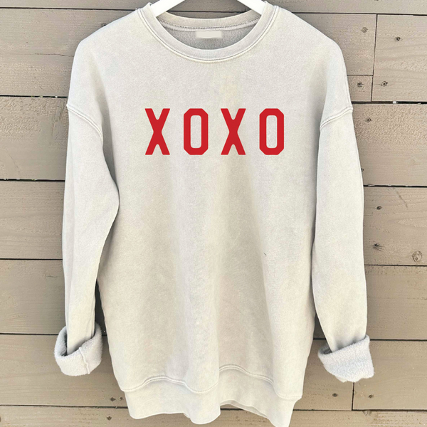 XOXO Mineral Graphic Sweatshirt White Dove