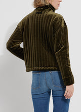 Shea Quilted Velvet Jacket Green Meadow