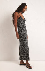 Melinda Gia Ditsy Midi Dress Black