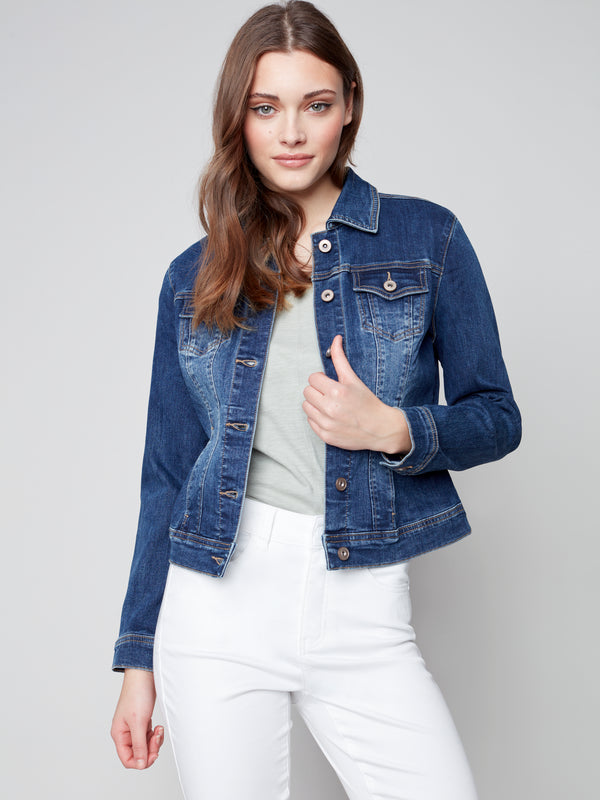 Stretch Denim Jacket Indigo