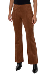 Pearl Full Length Pintuck Sueded Flare Penny Brown