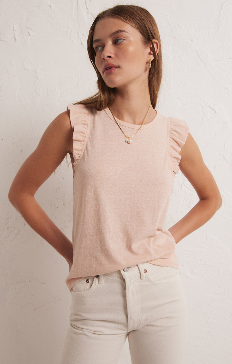 Marielle Flutter Tank Soft Pink