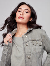 Stretch Twill Jean Jacket Celadon
