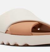 Viibe Crisscross Slide Sandals Honest Beige + Chalk