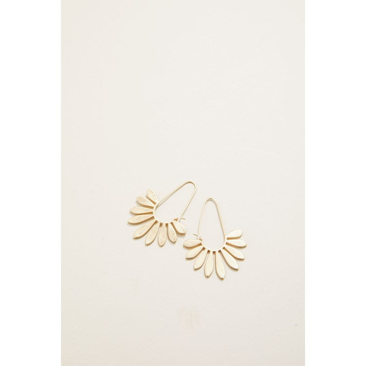Palmetto Hoop Earrings - Gold