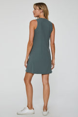 Justine High Neck Sleeveless Dress Sage Brush