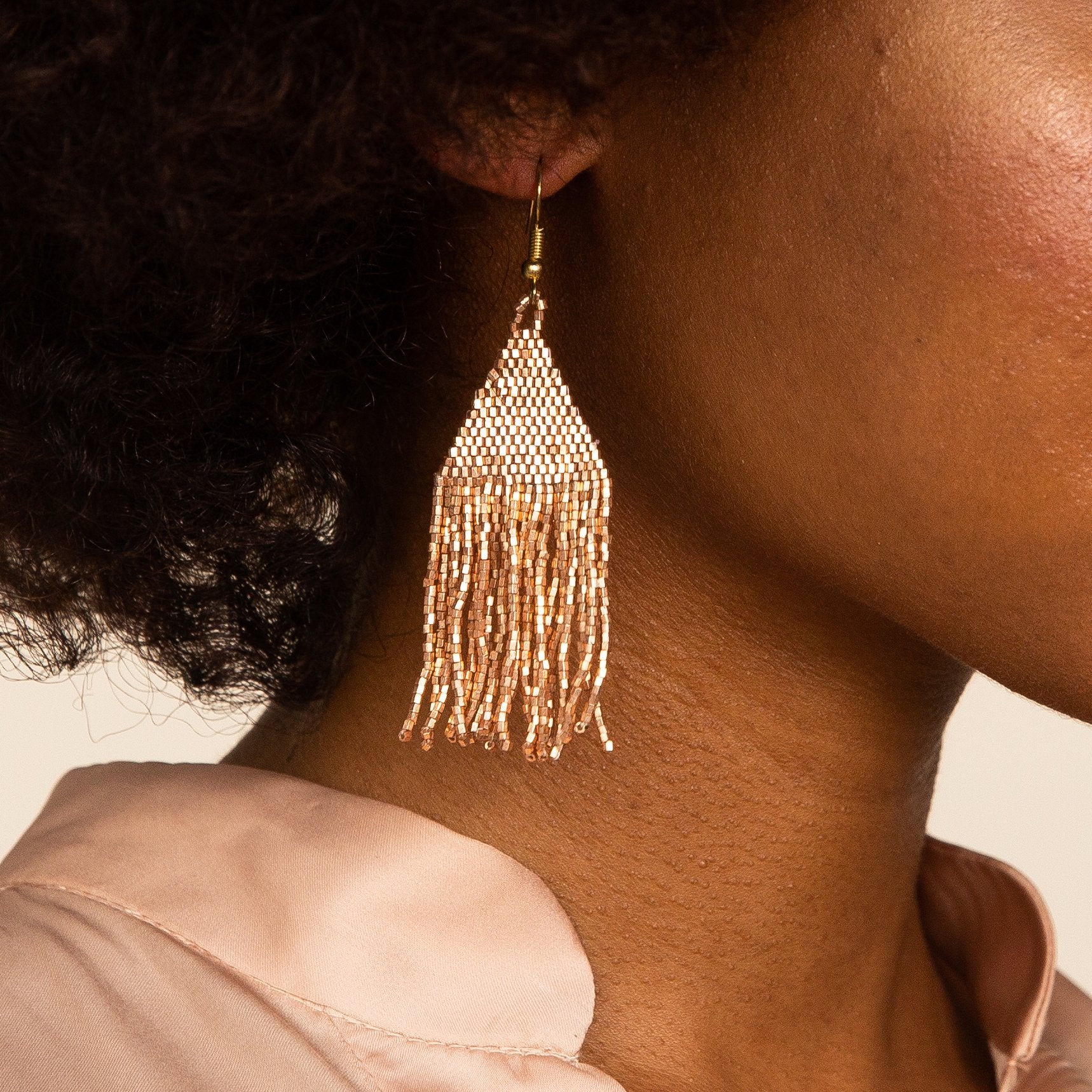 Lexie Petite Luxe Earrings Rose Gold