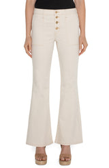 Hannah High Rise Utility Flare Pants Seaside Dunes