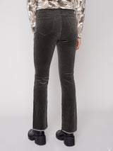 Asymmetric Hem Stretch Corduroy Flare Spruce