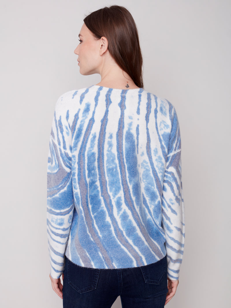 Reversible Printed Sweater Denim