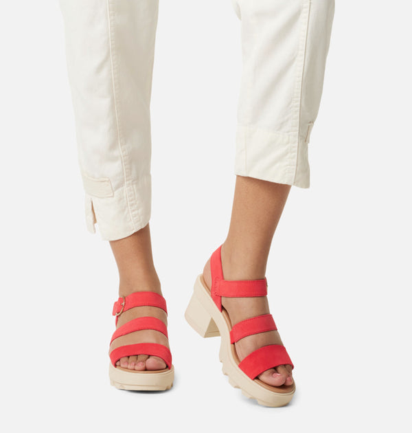 Joanie Heel Ankle Strap Sandals Red Glo + Honey White