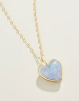 Full Heart 18" Necklace - Light Blue