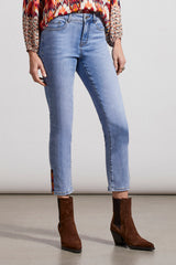 Audrey Emb. Side Slit Straight Ankle Light Vintage