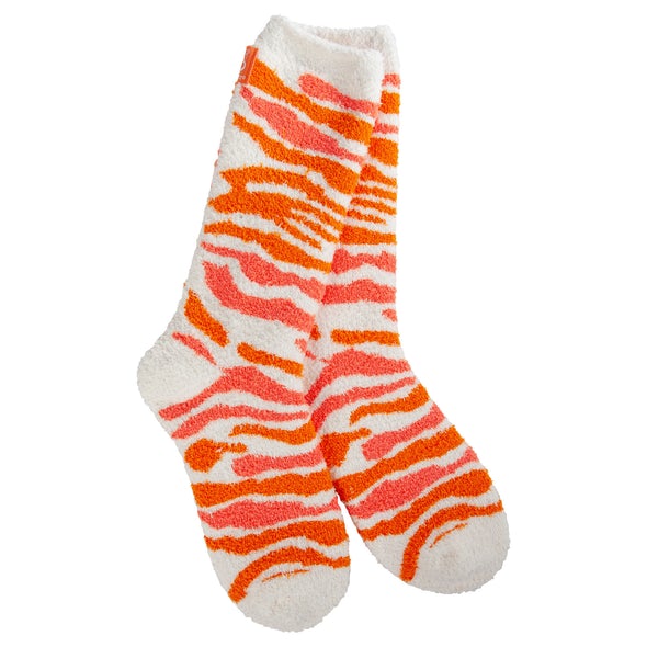 Cozy Crew Sock Coral Wave