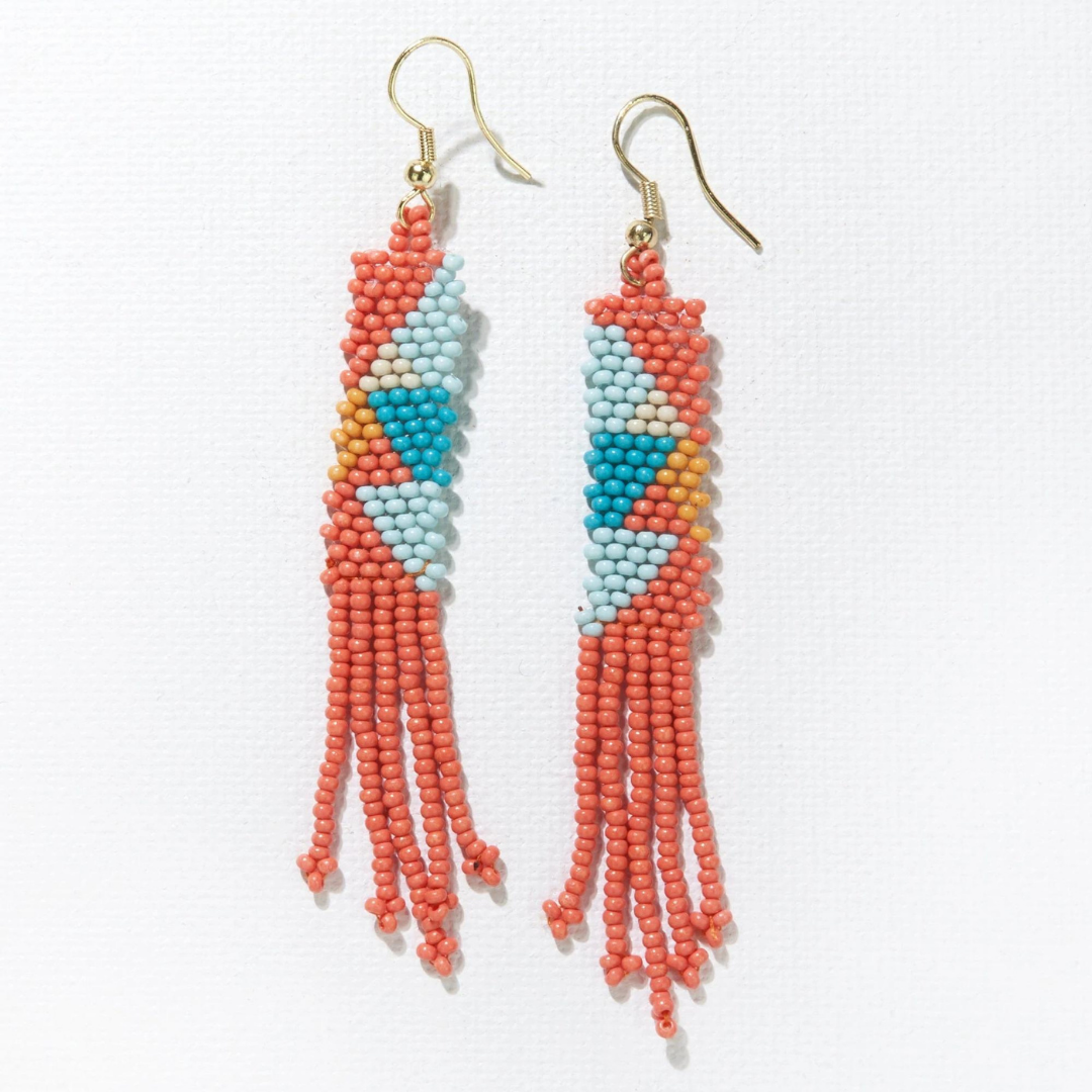 Emma Triangles Petite Fringe Seed Bead Earrings