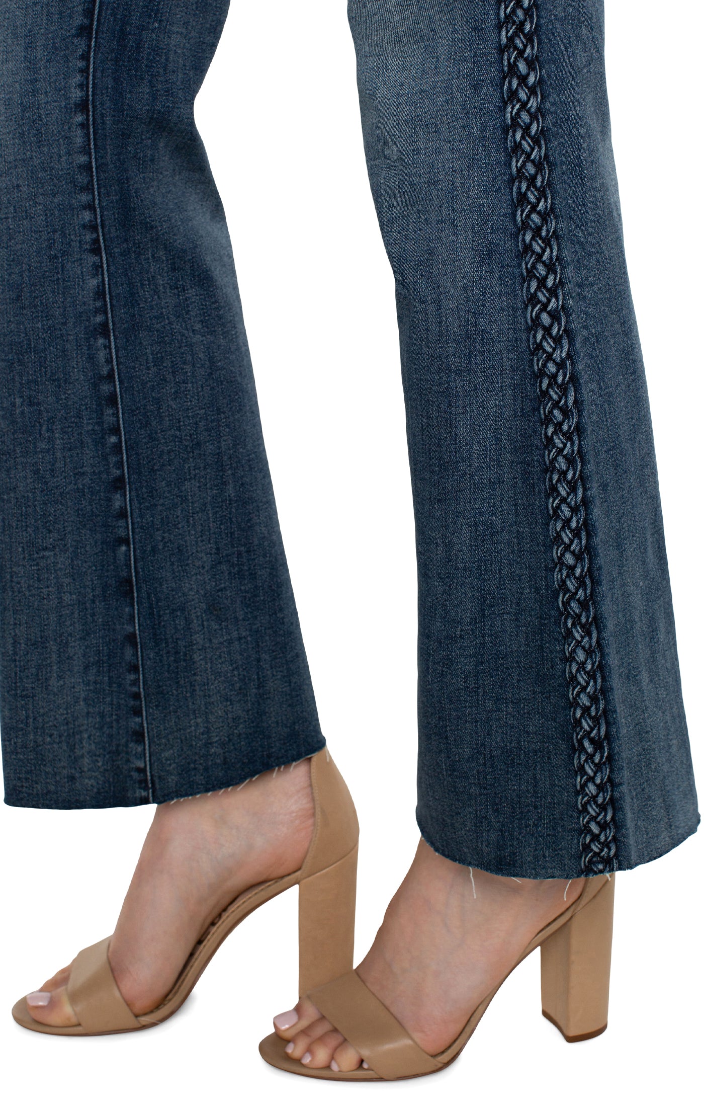 Hannah Braided Trim Flare Jeans Ponderay