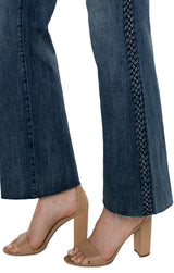 Hannah Braided Trim Flare Jeans Ponderay