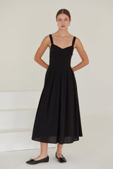 Marina Bustier Fit 'N Flare Dress Black