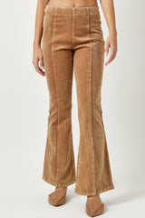 Washed Corduroy Flare Pants Sand