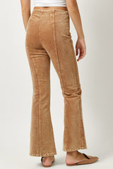 Washed Corduroy Flare Pants Sand