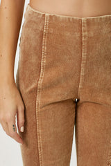 Washed Corduroy Flare Pants Sand