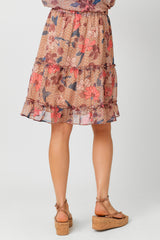 Tiered Chiffon Skirt Latte Mix