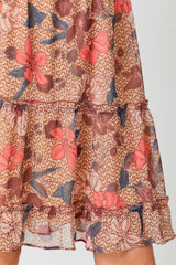 Tiered Chiffon Skirt Latte Mix