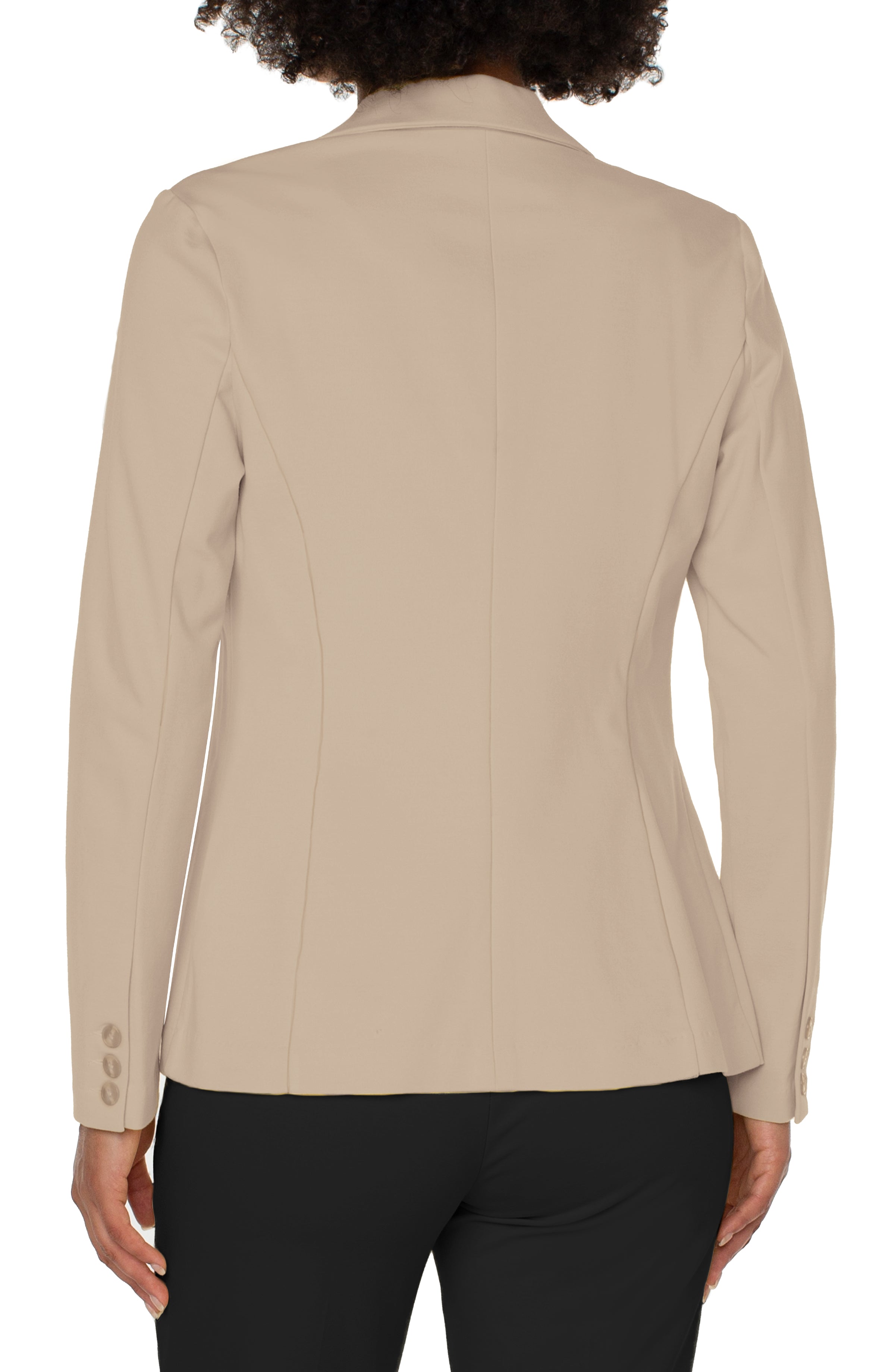 Classic Fitted Solid Blazer Biscuit Tan