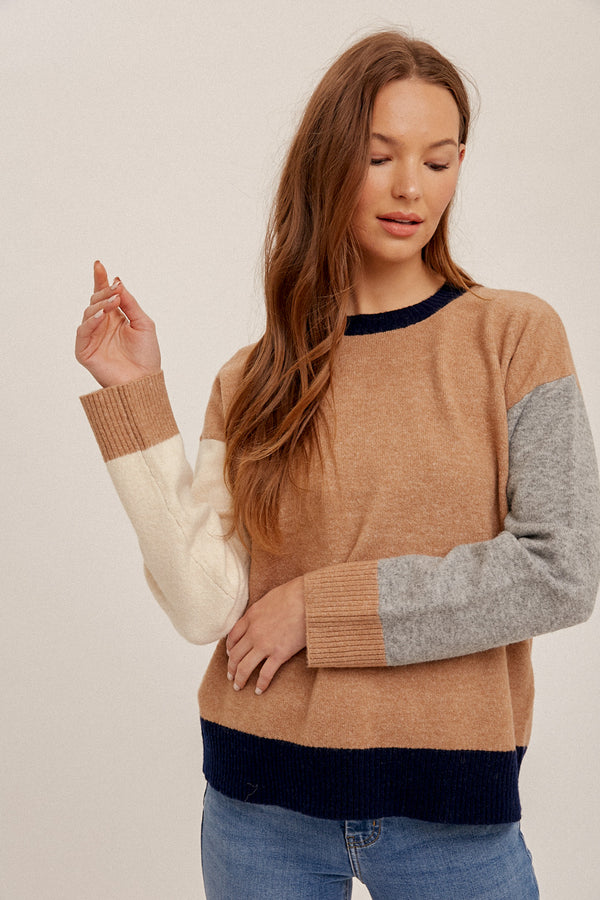 Soft Colorblock Sweater