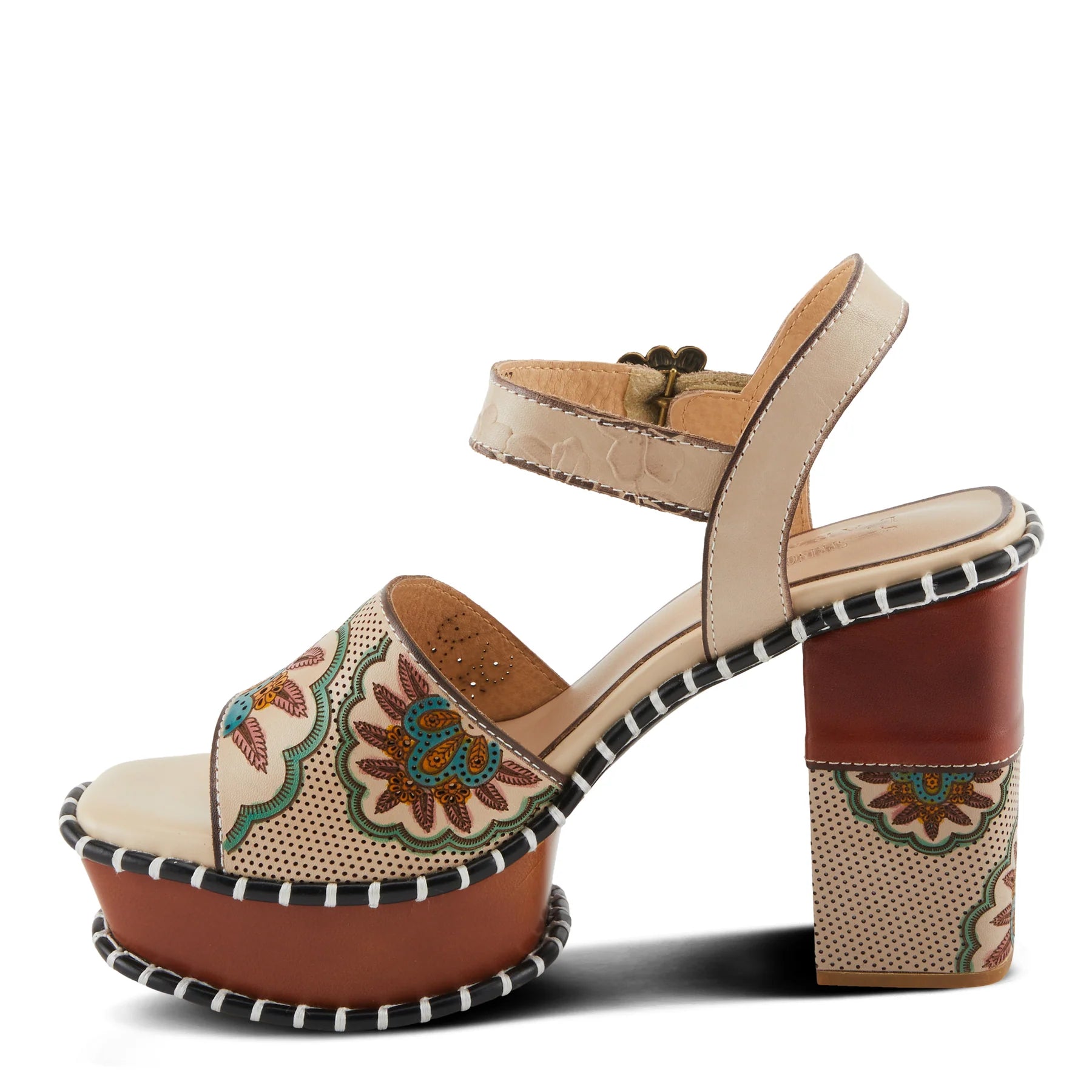 Gogetem Heels Beige Multi