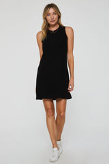 Justine High Neck Sleeveless Dress Black