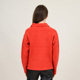 Ashanti Long Sleeve Polo Pullover Engine Red