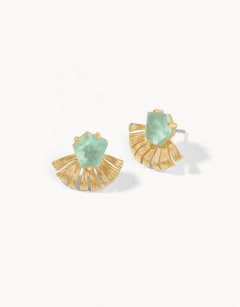 Fan Palm Stud Earrings
