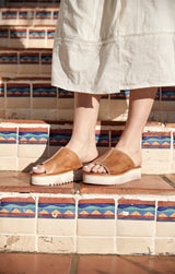 Fairlee Platform Sandals Tan Rustic