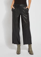 Aimee Straight Vegan Leather Crop Black