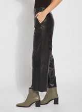 Aimee Straight Vegan Leather Crop Black