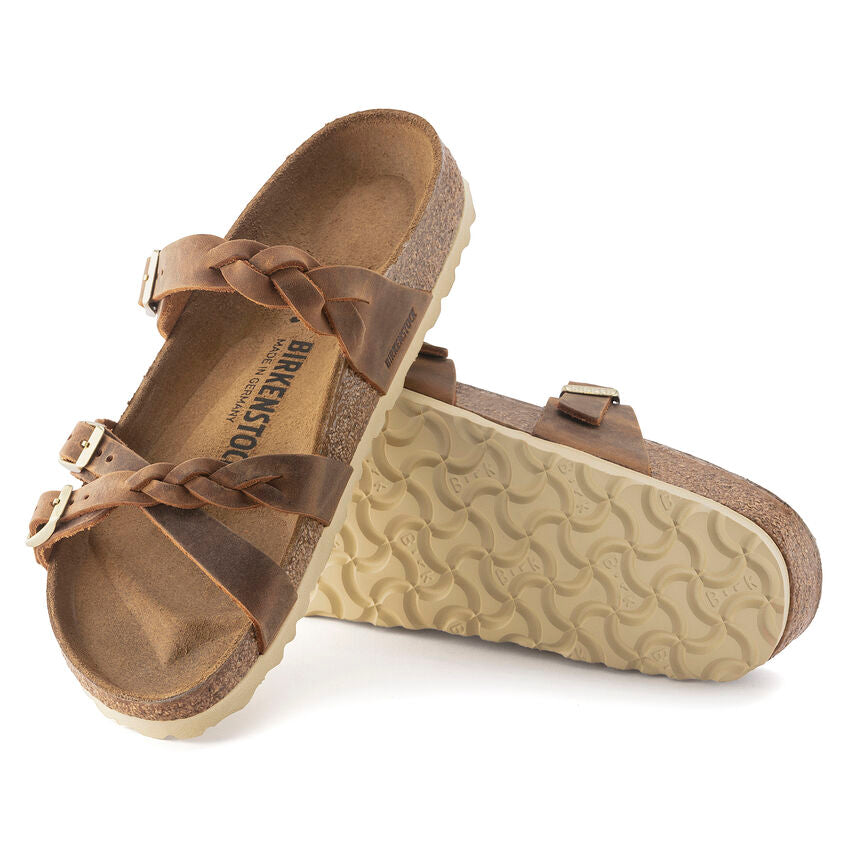 Franca Braided Sandals Cognac