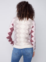 Zig Zag Jacquard Sweater Powder