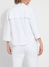 Remi 3/4 Sleeve Denim Jacket White