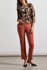 5 Pocket Wide Hem Pull On Pants Copper