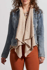 Waterfall Sweater Collar Denim Jacket True Vintage